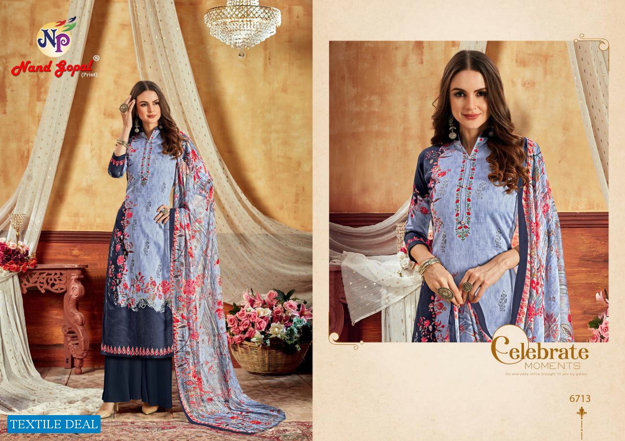 Nand Gopal Taj Karachi Printed Dress Material Catalogs