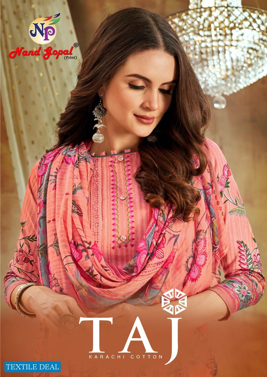 Nand Gopal Taj Karachi Printed Dress Material Catalogs