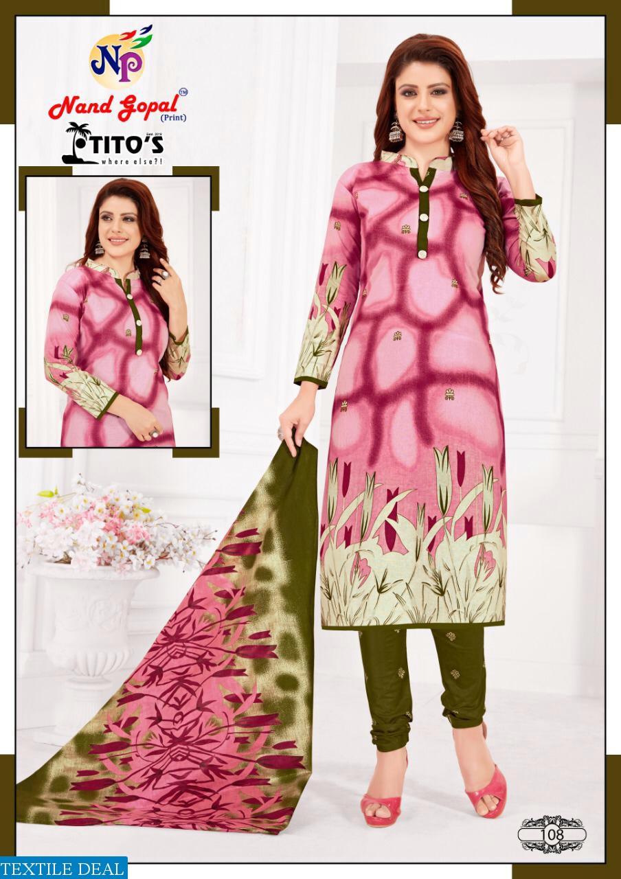 Nand Gopal Titos Wholesale Cotton Printed Dress Material