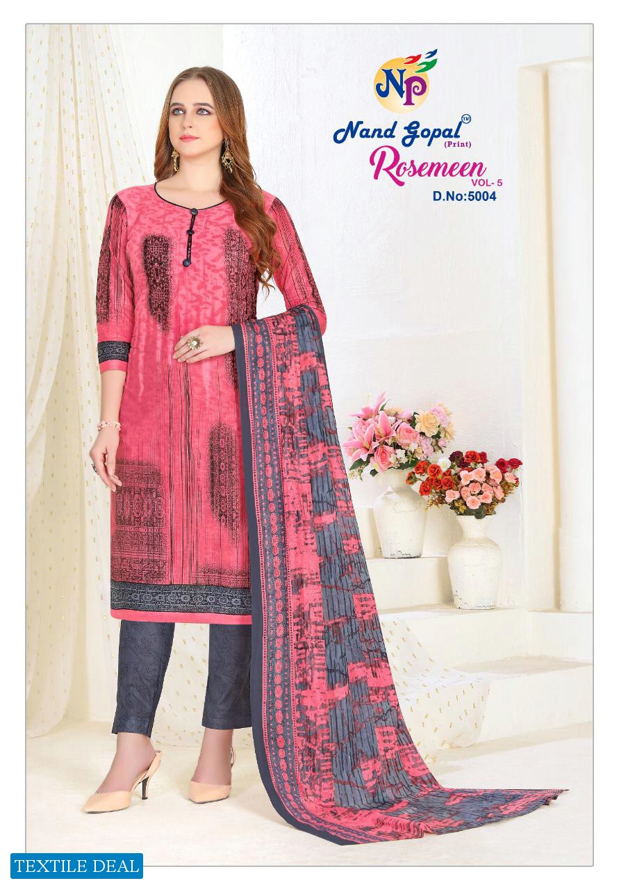Nandgopal Rosemeen Vol-5 Wholesale Shopping Printed Dress Material
