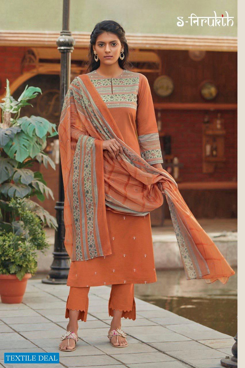 Nirukth Rukhsar Wholesale Cambric Print With Mirror Work Dress