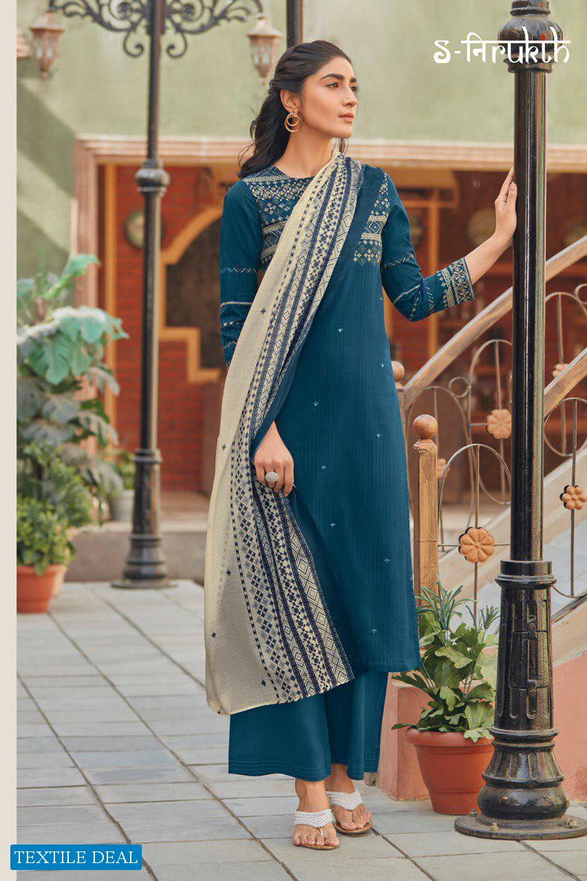 Nirukth Rukhsar Wholesale Cambric Print With Mirror Work Dress