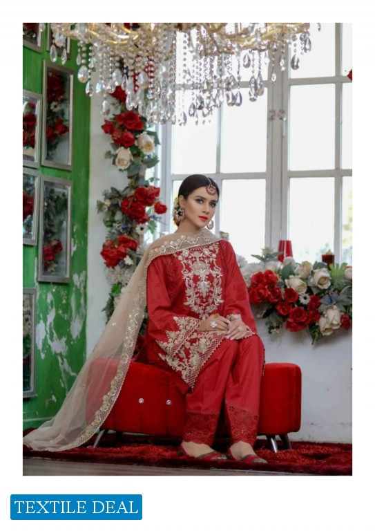 Nisa by Anamta Embroidered  Schiffli Lawn suit