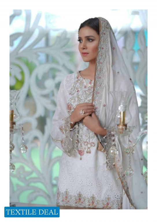 Nisa by Anamta Embroidered  Schiffli Lawn suit