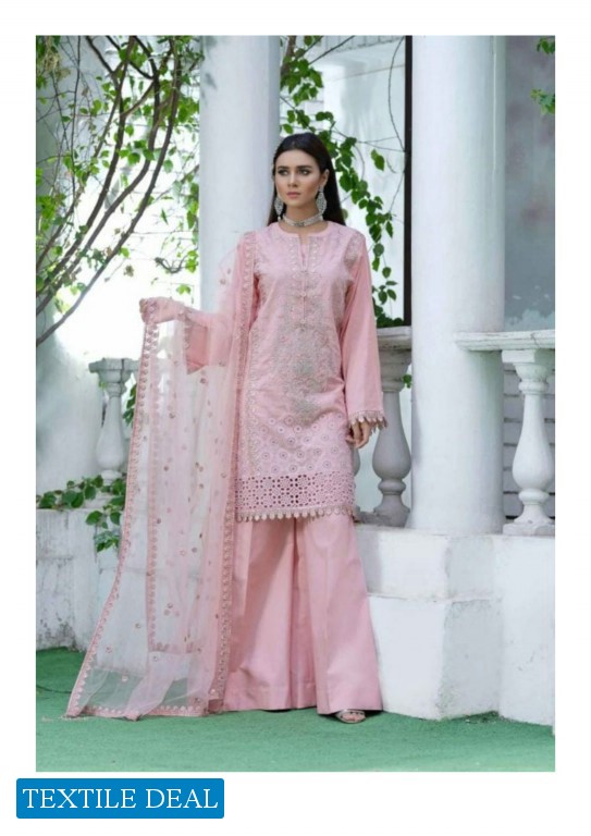 Nisa by Anamta Embroidered  Schiffli Lawn suit