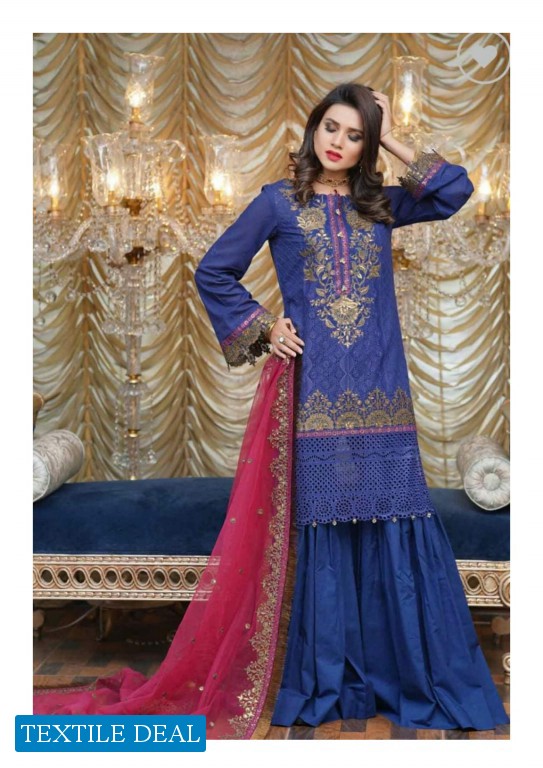 Nisa by Anamta Embroidered  Schiffli Lawn suit