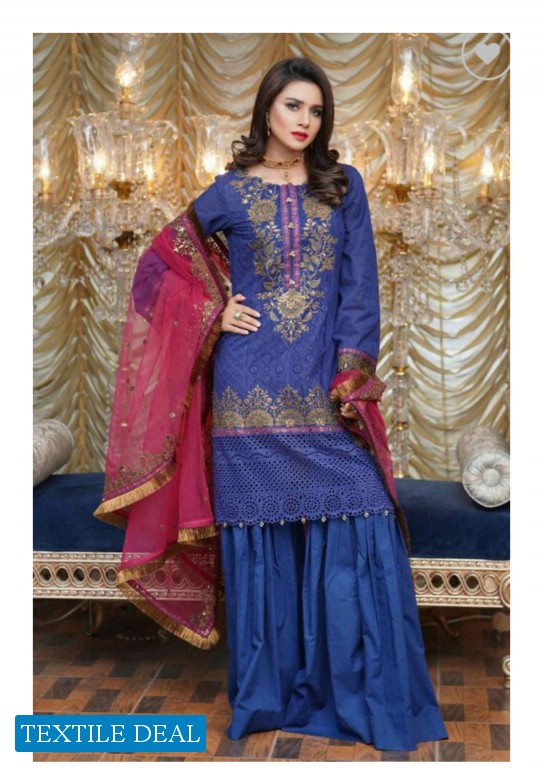 Nisa by Anamta Embroidered  Schiffli Lawn suit