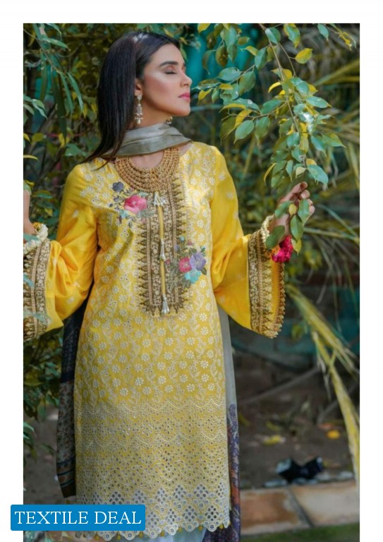 Nisa by Anamta Embroidered  Schiffli Lawn suit