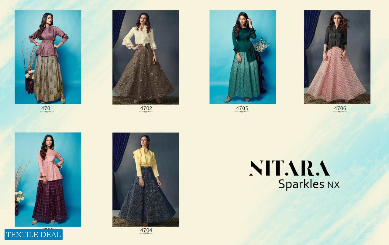 Nitara Sparkle Nx Wholesale Most Fancy Top And Skirt