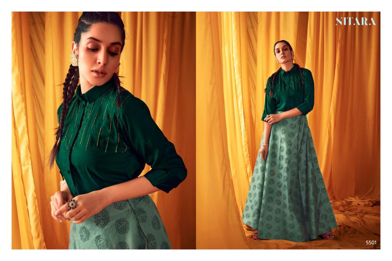 Nitara Sparkle Vol-5 Wholesale Designer Top And Skirt