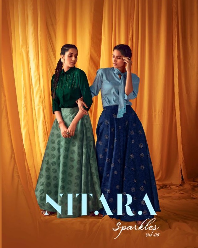 Nitara Sparkle Vol-5 Wholesale Designer Top And Skirt