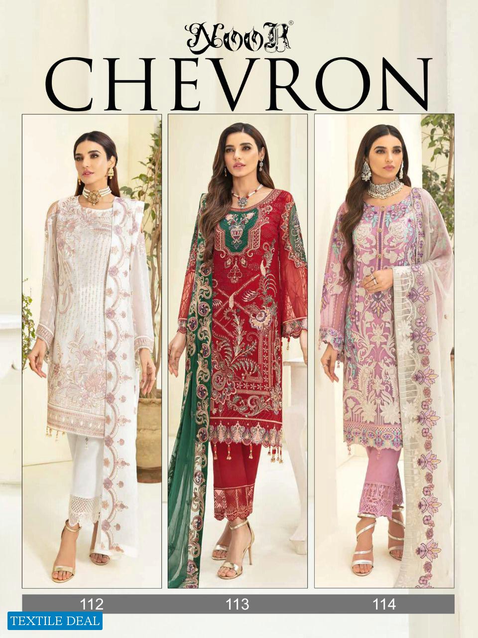 Noor Chevron Wholesale Pakistani Concept Dress