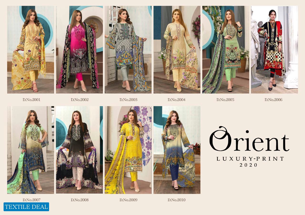 ORIENT LUXURY PRINT 2020 VOL 1 PURE COTTON CASUAL WEAR SALWAR SUITS