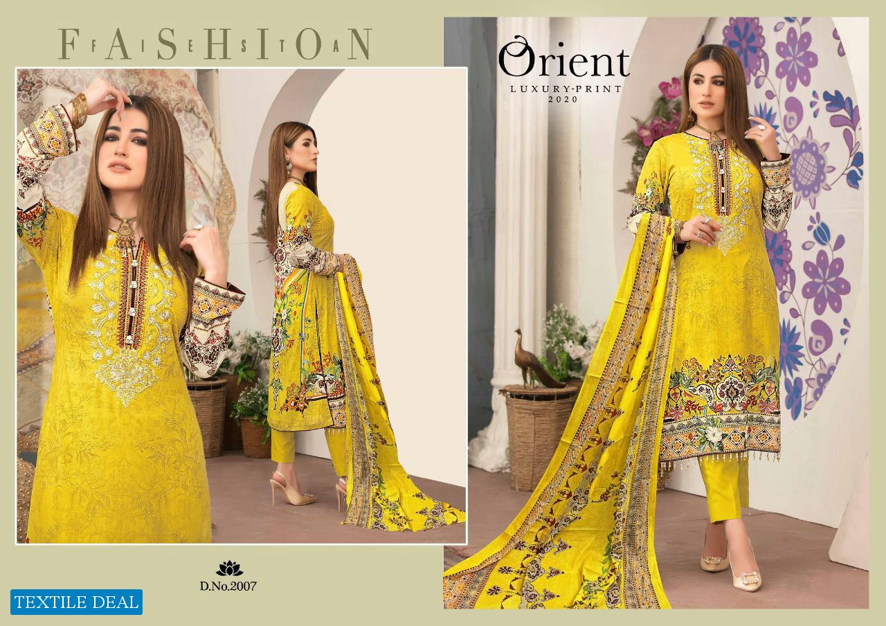 ORIENT LUXURY PRINT 2020 VOL 1 PURE COTTON CASUAL WEAR SALWAR SUITS
