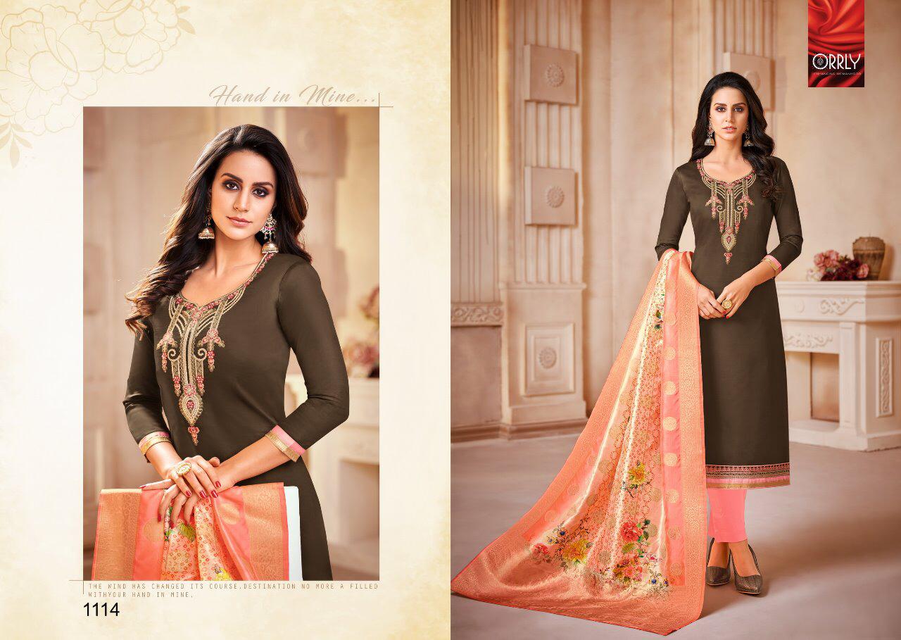 ORRLY PRESENT ORRLY VOL 3 JAM SATIN COTTON WITH EMBROIDERY WORK SALWAR SUIT WITH DIGITAL PRINT DUPATTA