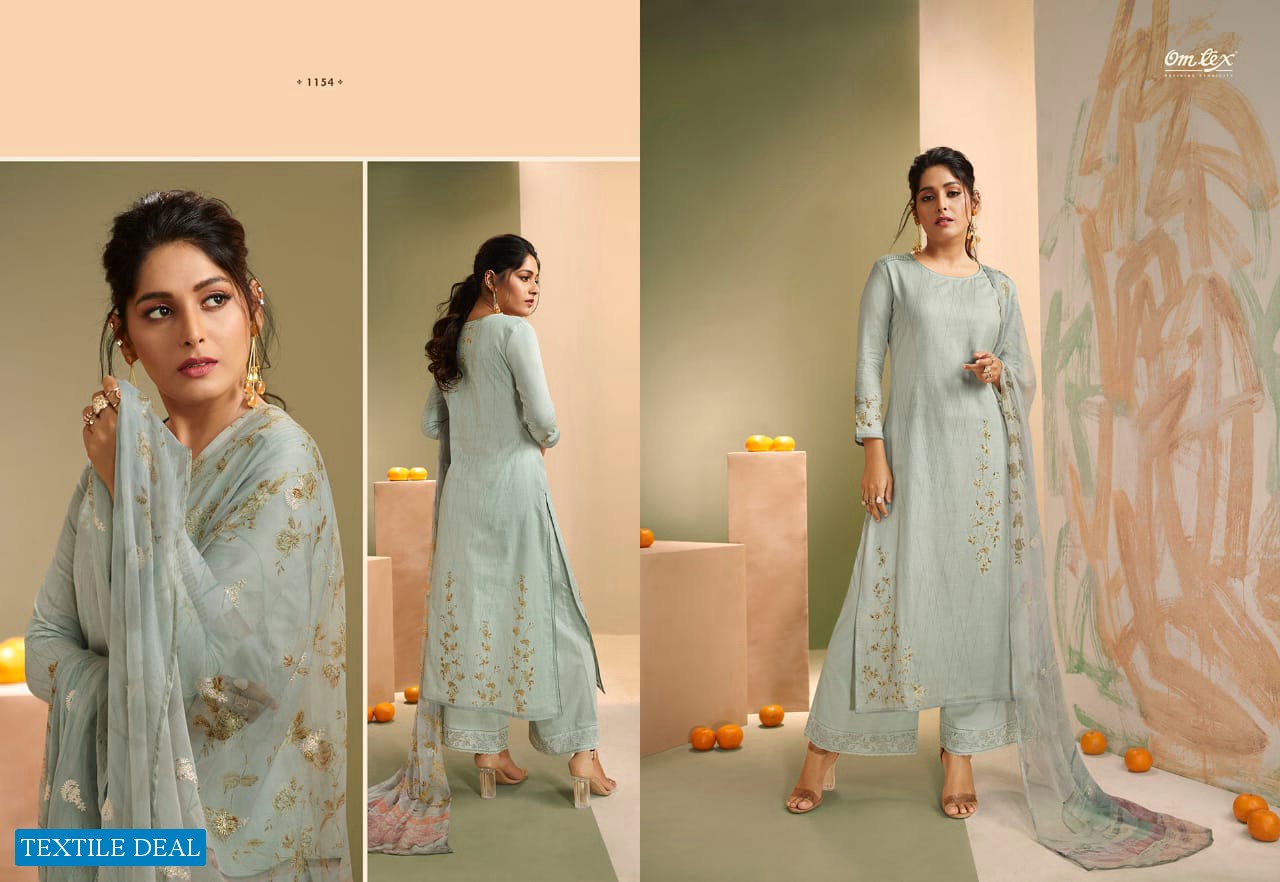 Omtex Vaidi Wholesale Shopping Royal Linen embroidery Salwar Kameez