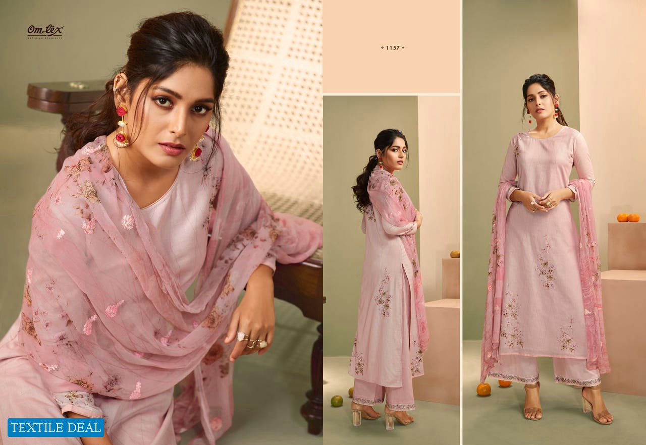 Omtex Vaidi Wholesale Shopping Royal Linen embroidery Salwar Kameez