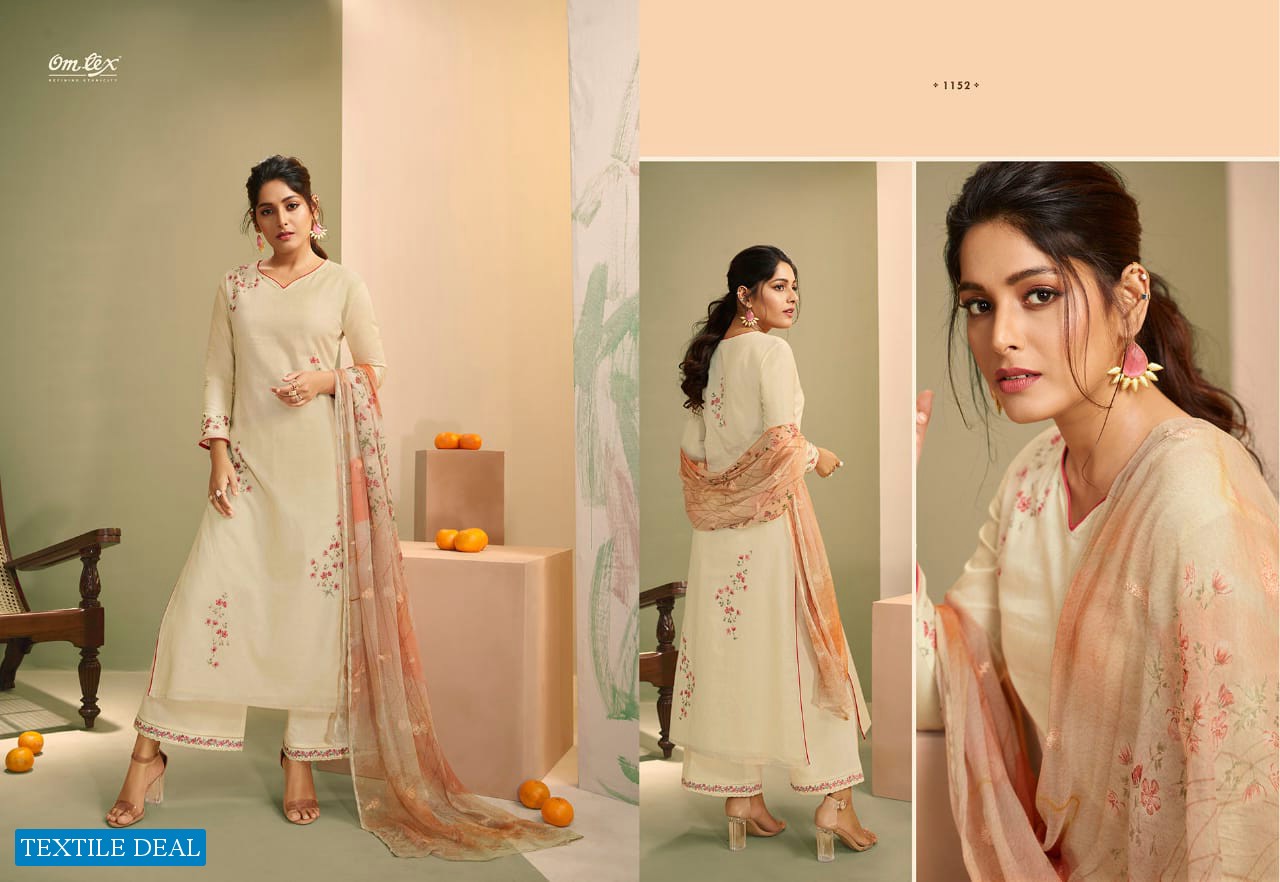 Omtex Vaidi Wholesale Shopping Royal Linen embroidery Salwar Kameez