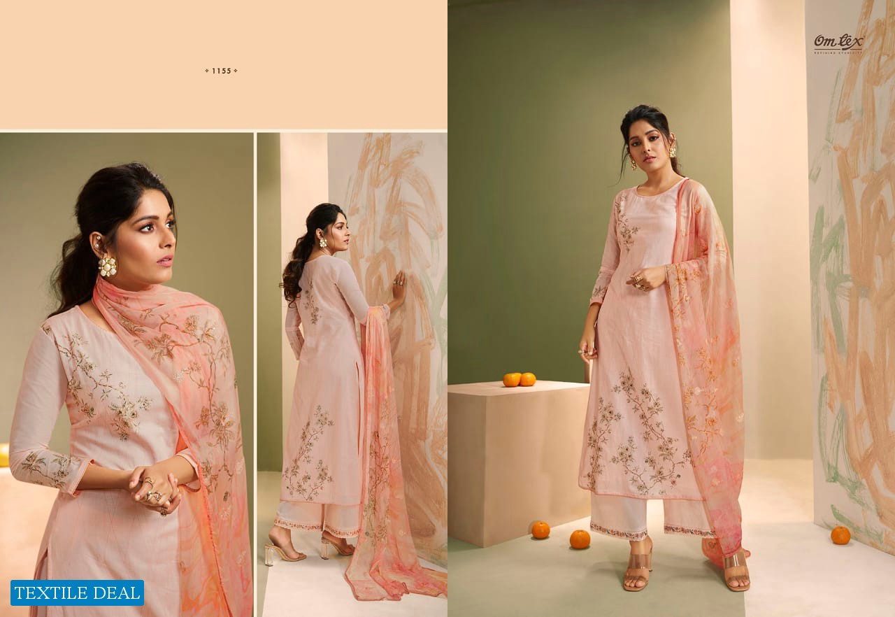 Omtex Vaidi Wholesale Shopping Royal Linen embroidery Salwar Kameez