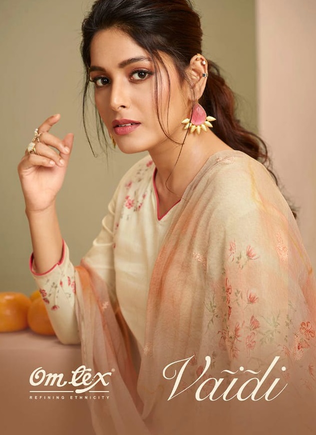 Omtex Vaidi Wholesale Shopping Royal Linen embroidery Salwar Kameez