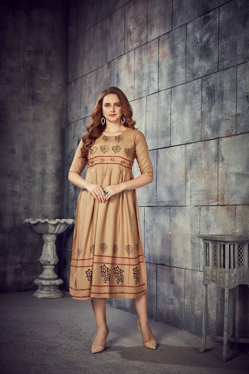 One piece With Hand work touch kurti wholesale in india