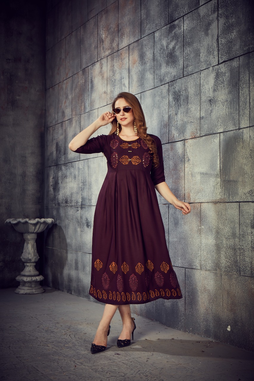 One piece With Hand work touch kurti wholesale in india