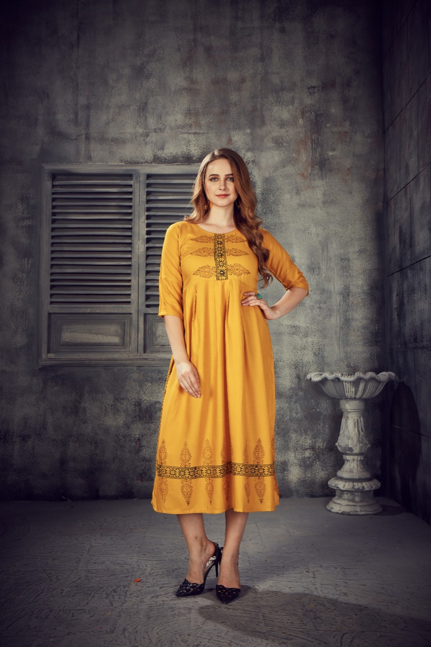One piece With Hand work touch kurti wholesale in india