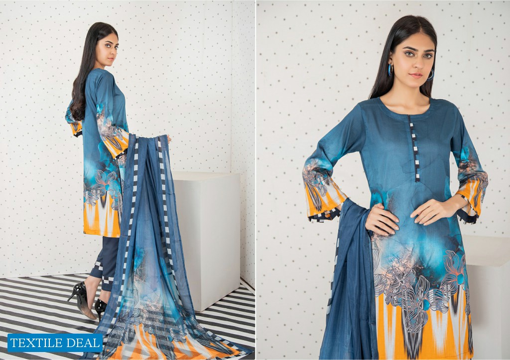 Orchid Printed Lawn With Silk Dupatta Wholesale Shopping Pakistani Suits