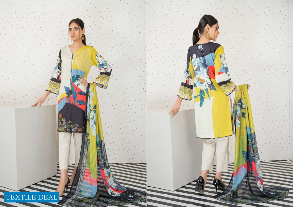 Orchid Printed Lawn With Silk Dupatta Wholesale Shopping Pakistani Suits