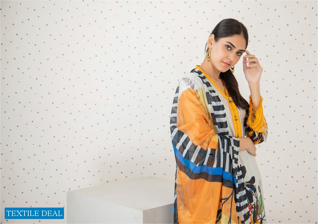 Orchid Printed Lawn With Silk Dupatta Wholesale Shopping Pakistani Suits