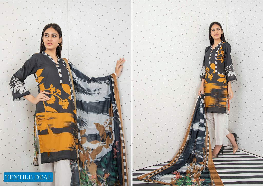 Orchid Printed Lawn With Silk Dupatta Wholesale Shopping Pakistani Suits