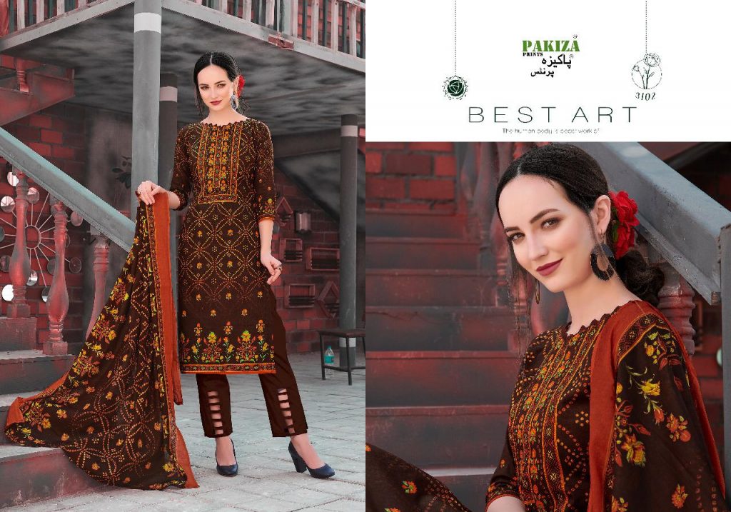 PAKIZA PRINTS VOL 31 BANDHANI COTTON PRINTED LADIES SUITS