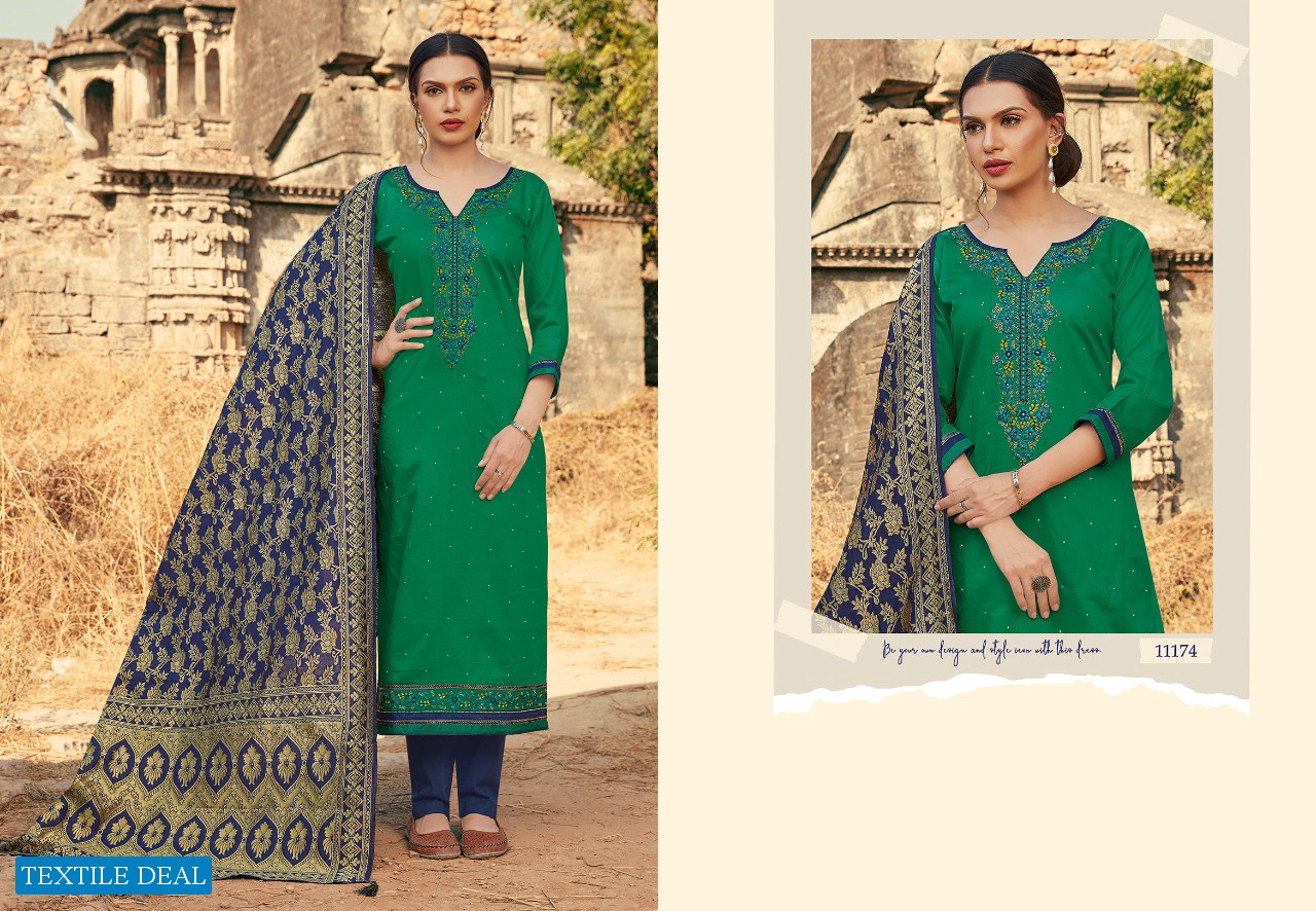 PANCH RATNA RIWAAZ FANCY SUIT WITH BANARASI DUPATTA SET