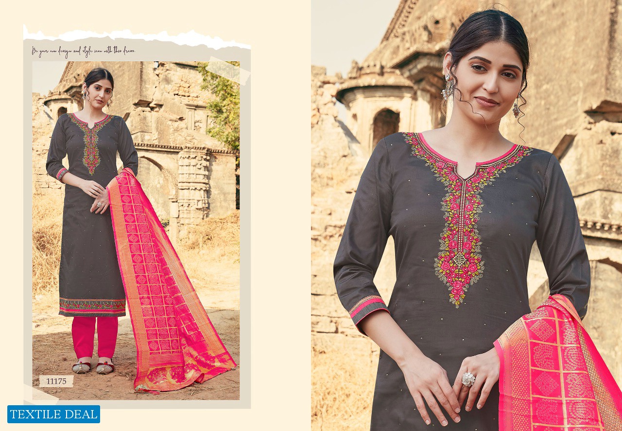 PANCH RATNA RIWAAZ FANCY SUIT WITH BANARASI DUPATTA SET