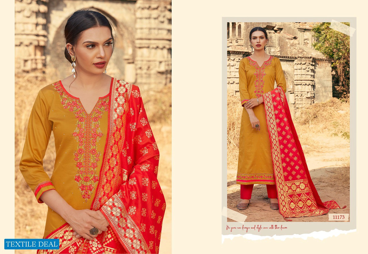 PANCH RATNA RIWAAZ FANCY SUIT WITH BANARASI DUPATTA SET