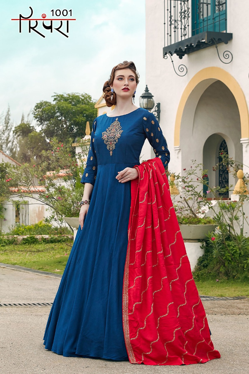 PARAMPARA VOL 1 DESIGNER GOWN AND CROP TOP EXCLUSIVE COLLECTION