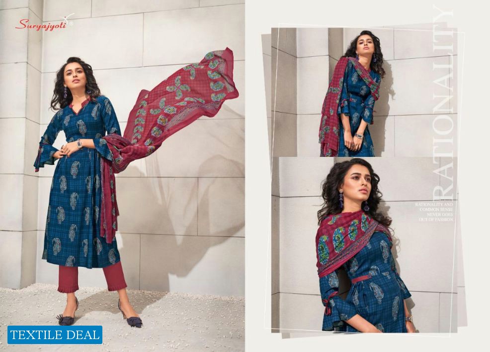 PRINCESS VOL 12 BY SURYAJYOTI RAYON PRINTED DRESS MATERIALS WHOLESALER