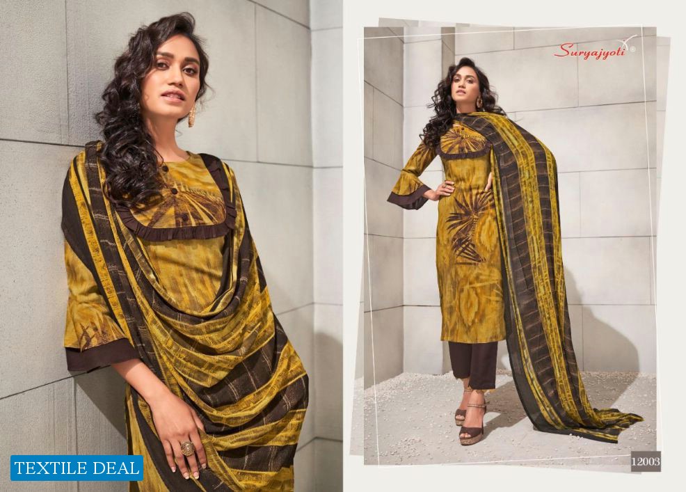 PRINCESS VOL 12 BY SURYAJYOTI RAYON PRINTED DRESS MATERIALS WHOLESALER