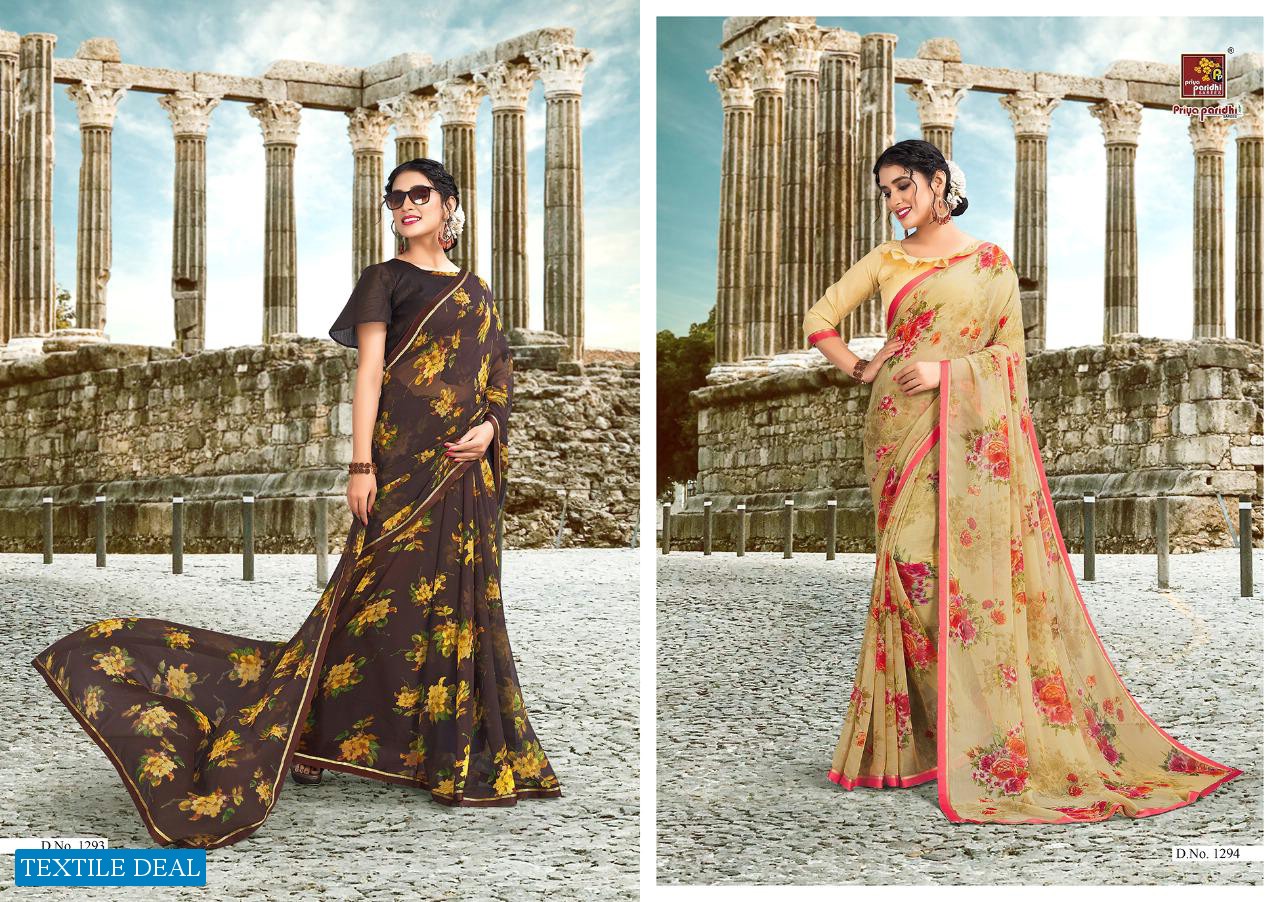 PRIYA PARIDHI MANNAT CASUAL WEAR CHIFFON SYNTHETIC SAREE AT ONLINE SHOPPING