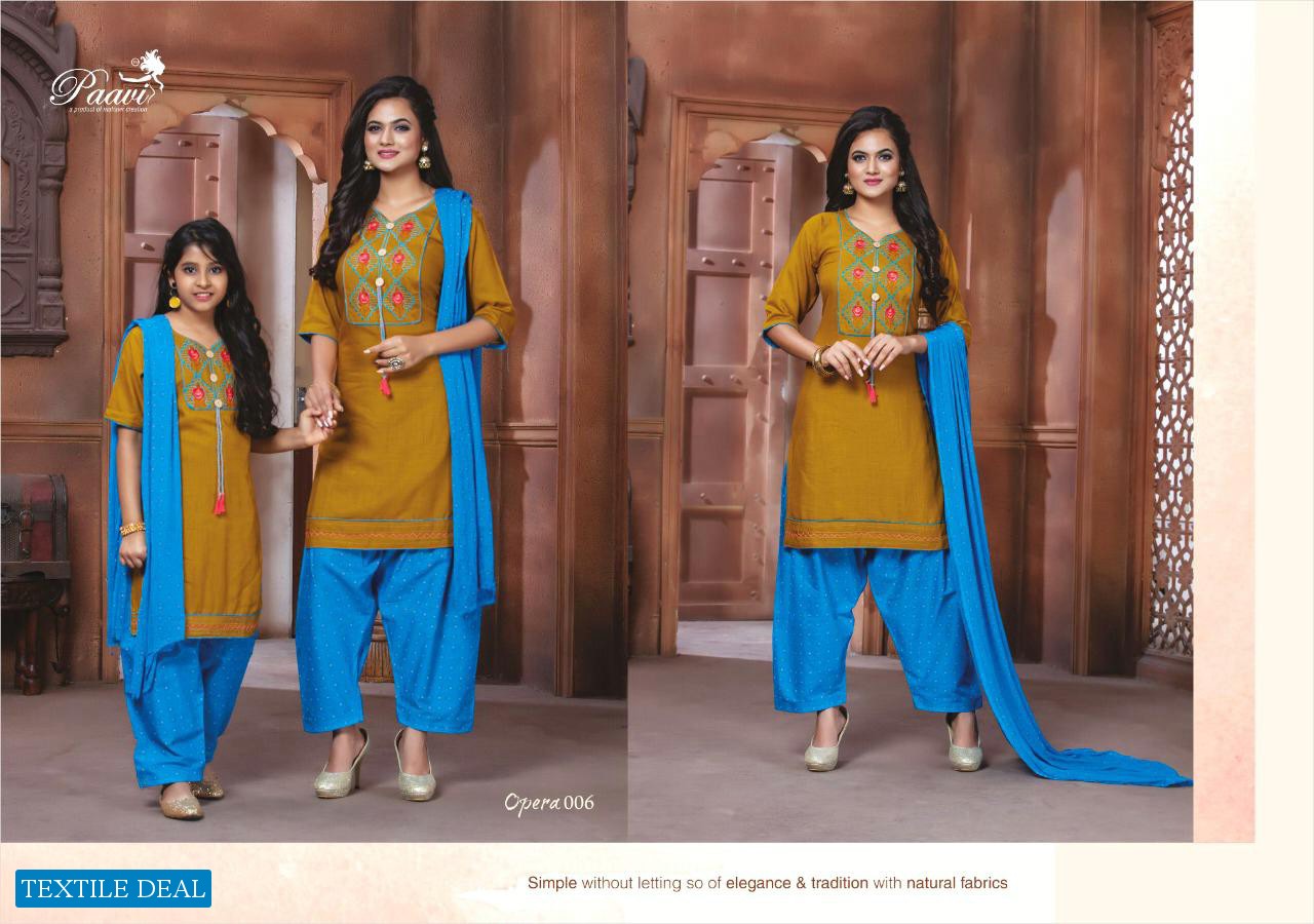 Paavi Opera Wholesale Ready Made adult And Kids Ready Made Dress