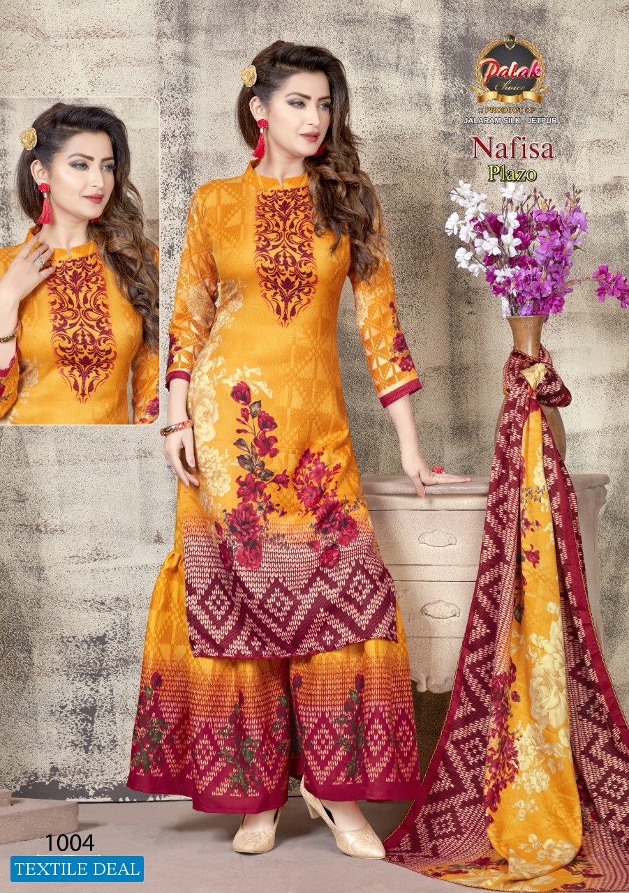Palak Nafisa Plazo Wholesale Printed Dress Material