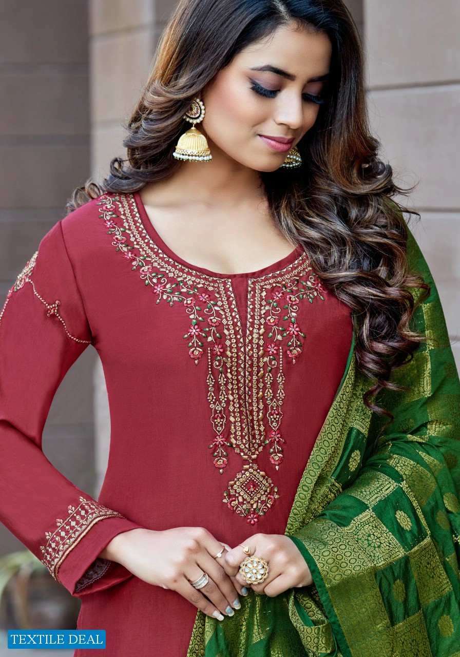 Parra Lihaaz Vol-1 Wholesale Ready Made Kurti With Plazzo And Dupatta