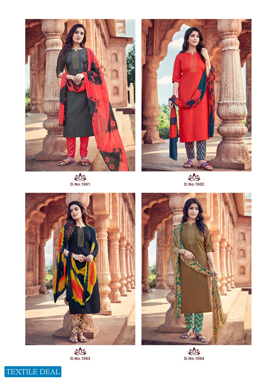 Parra Sonalika Wholesale 14 kg Reyon Kurti With Bottom And Dupatta Catalog