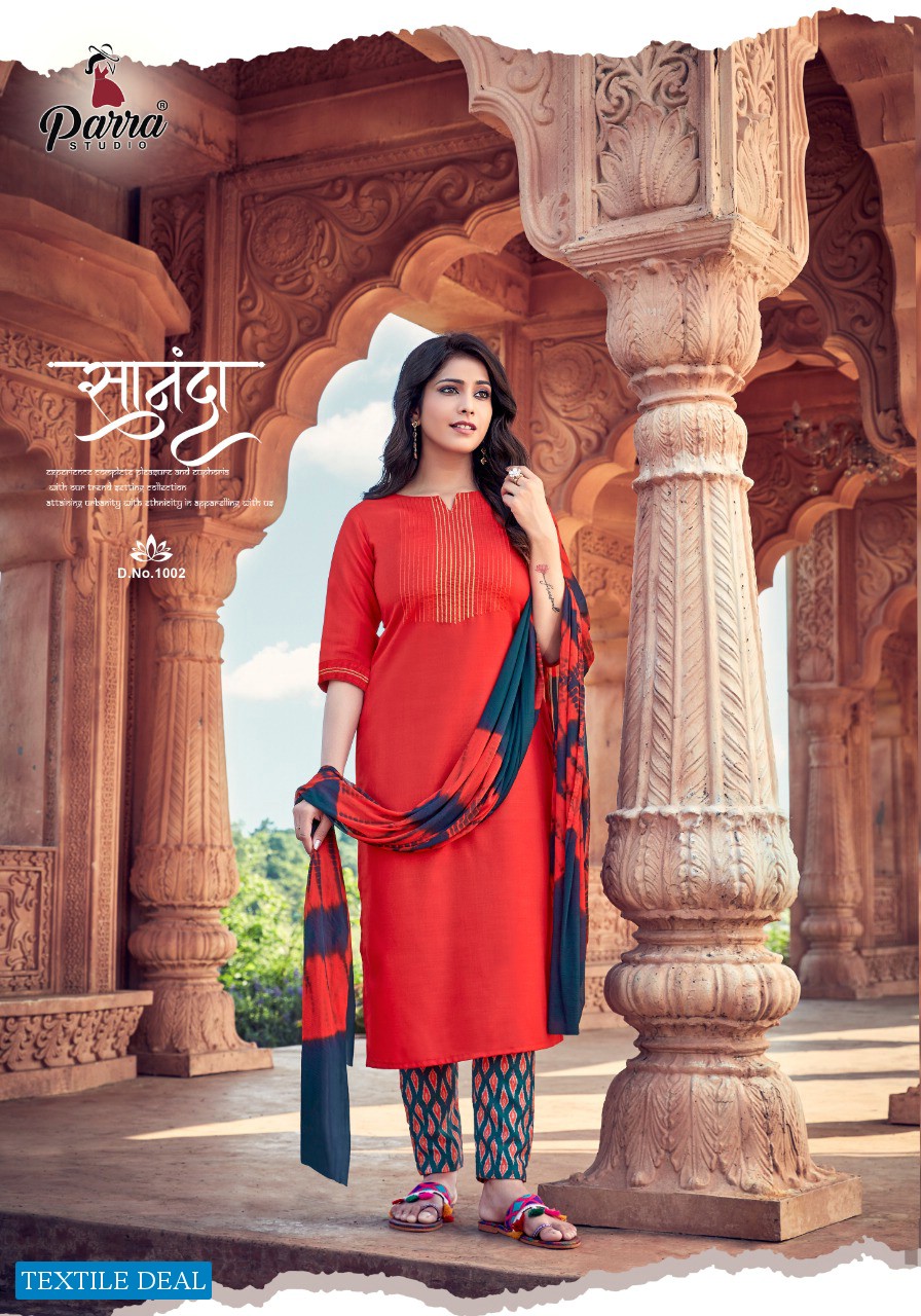 Parra Sonalika Wholesale 14 kg Reyon Kurti With Bottom And Dupatta Catalog