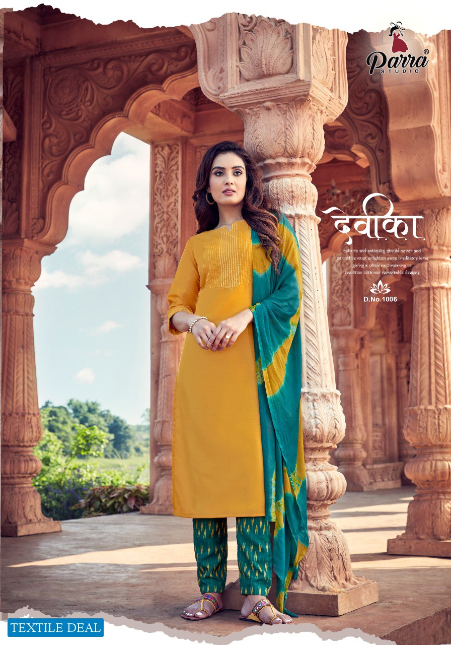 Parra Sonalika Wholesale 14 kg Reyon Kurti With Bottom And Dupatta Catalog