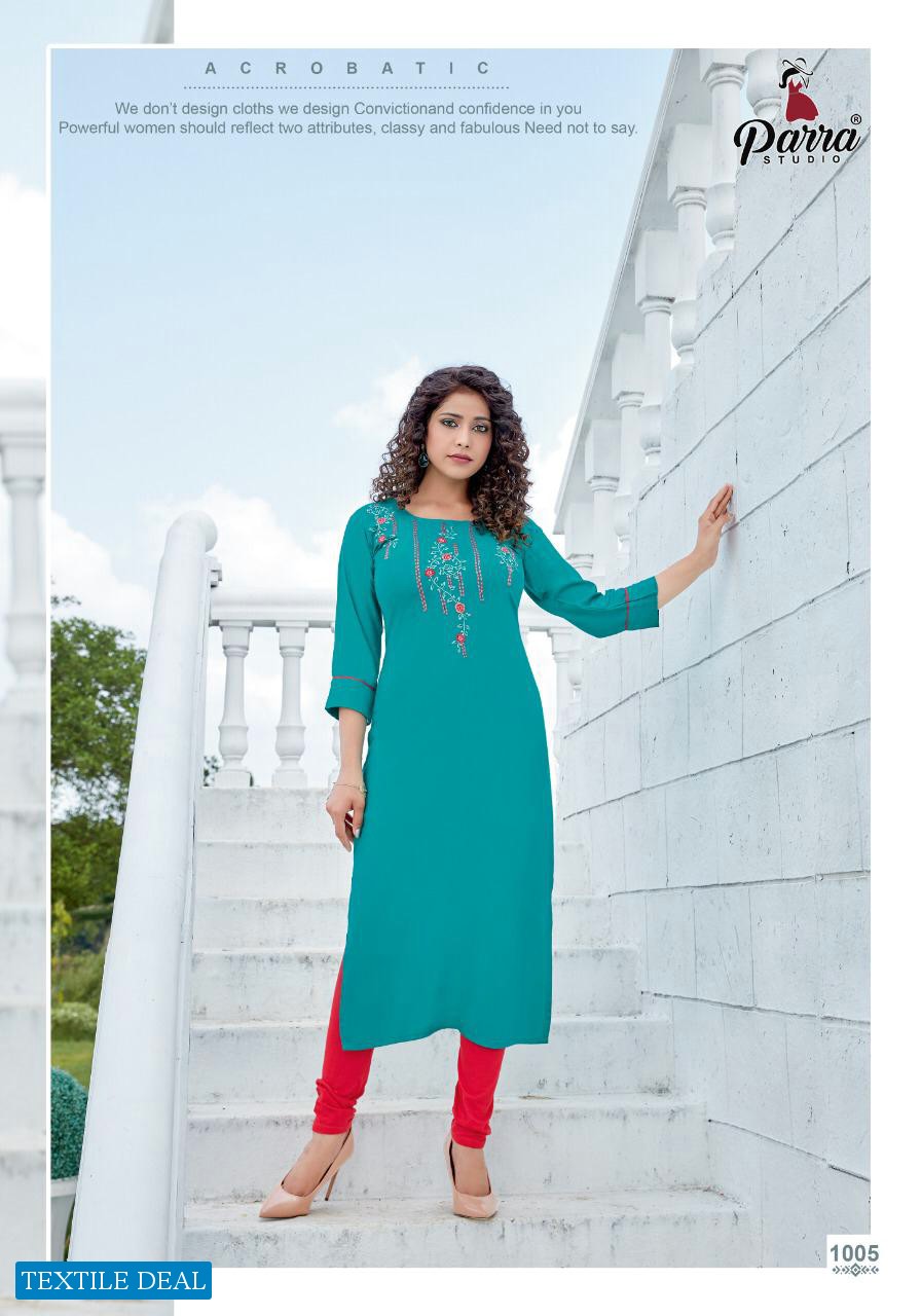 Parra rangoon Wholesale Long Kurti Catalog