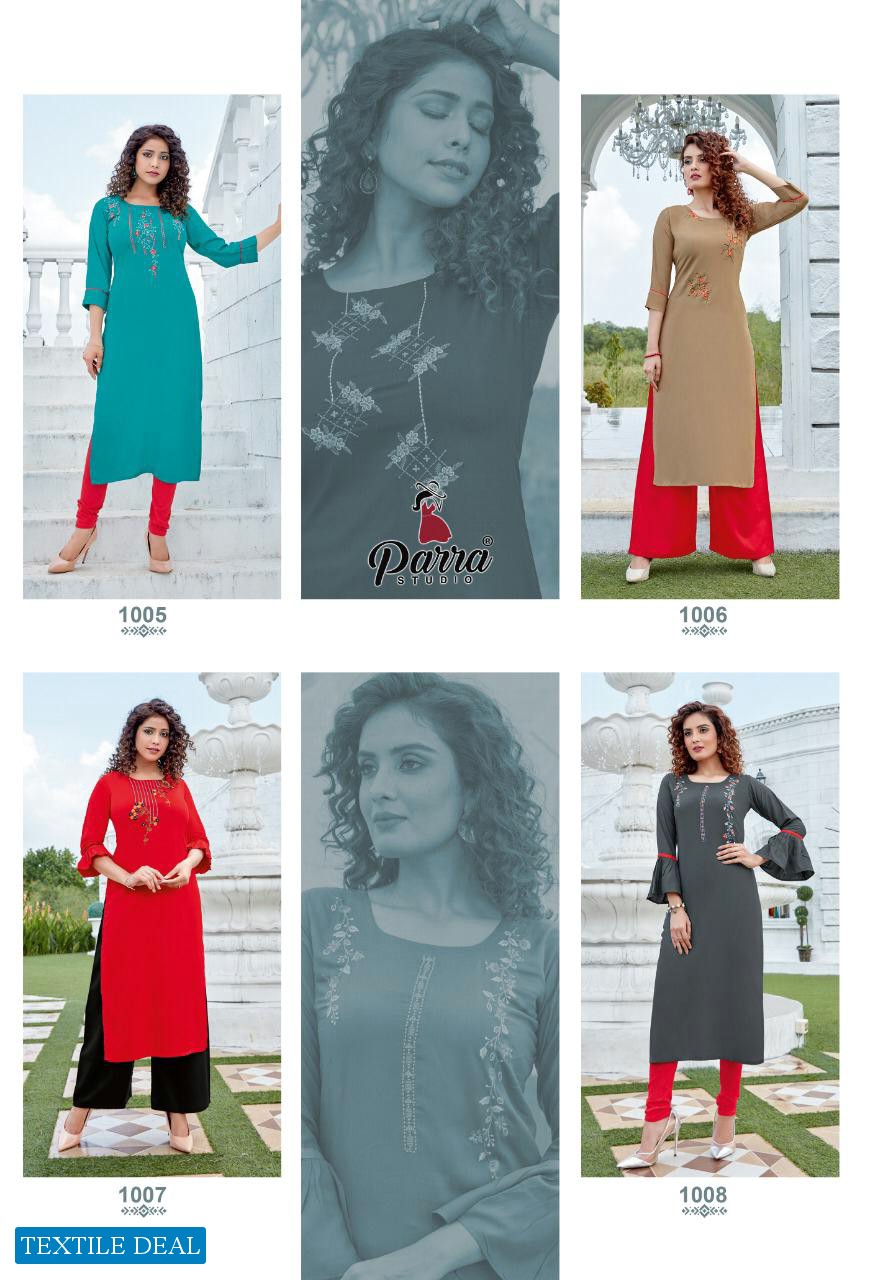 Parra rangoon Wholesale Long Kurti Catalog