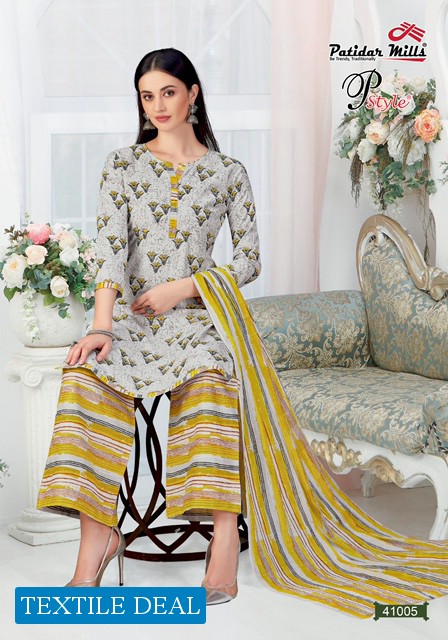 Patidar P Style Vol-41 Wholesale Printed Dress Material