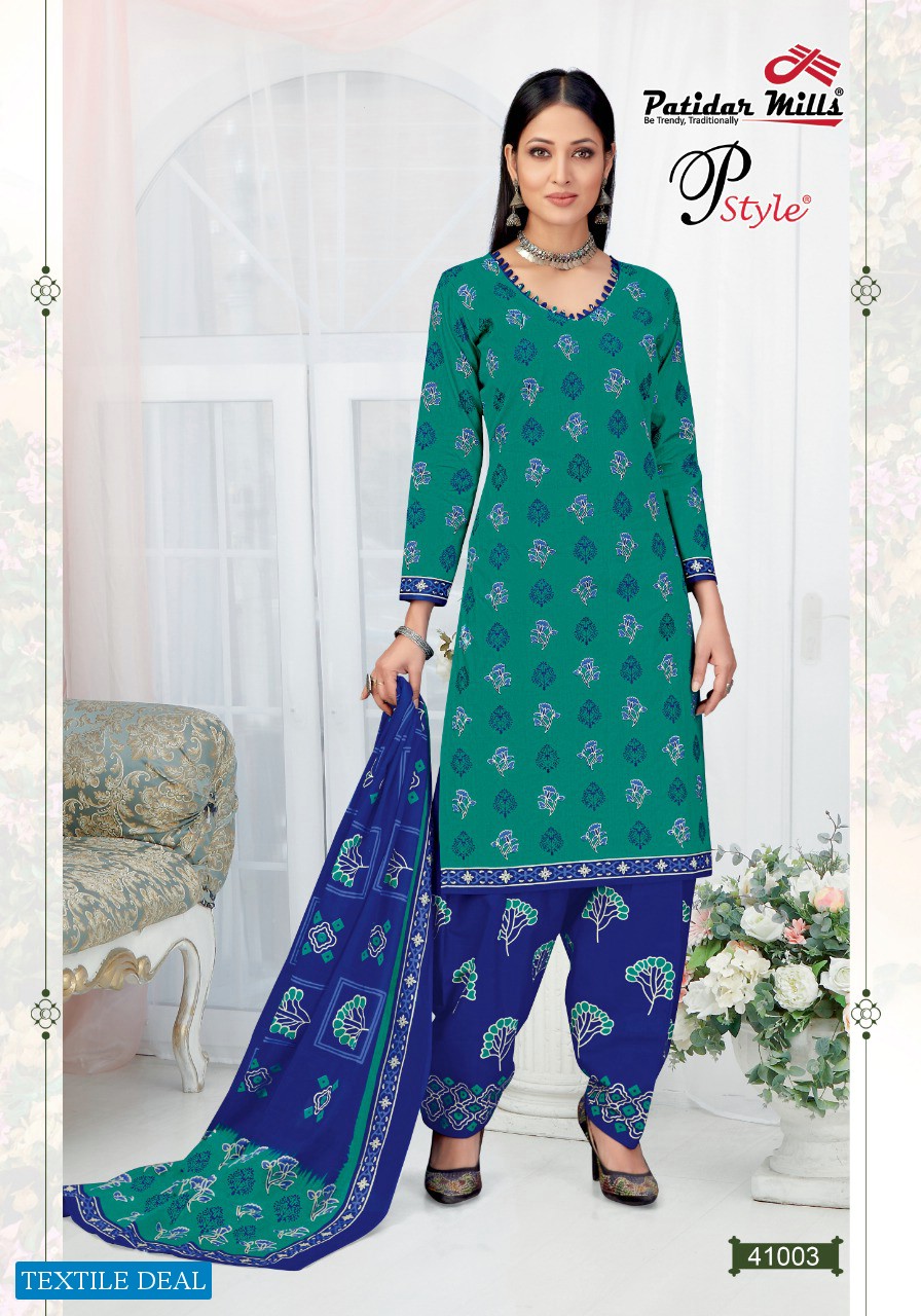 Patidar P Style Vol-41 Wholesale Printed Dress Material