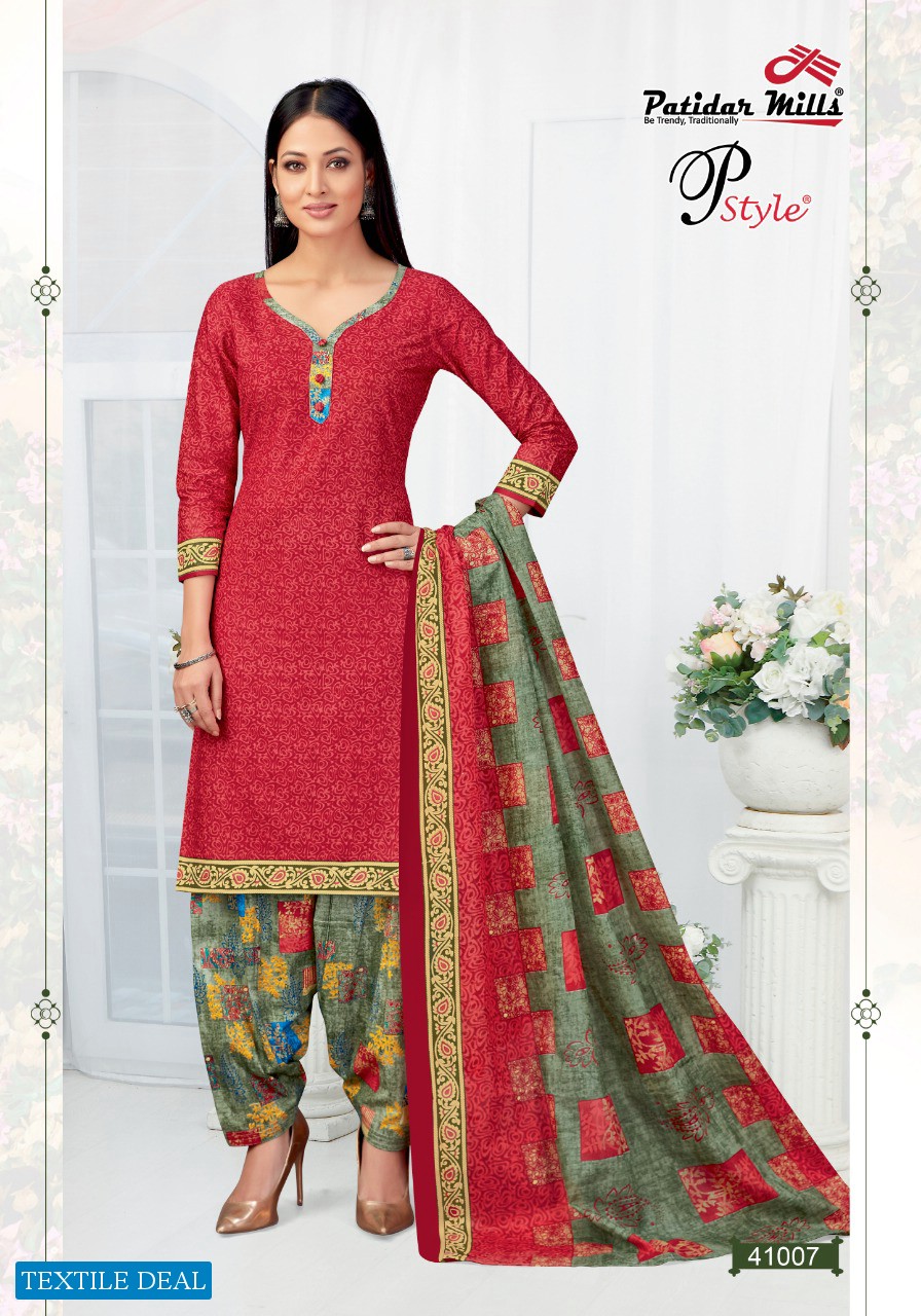 Patidar P Style Vol-41 Wholesale Printed Dress Material